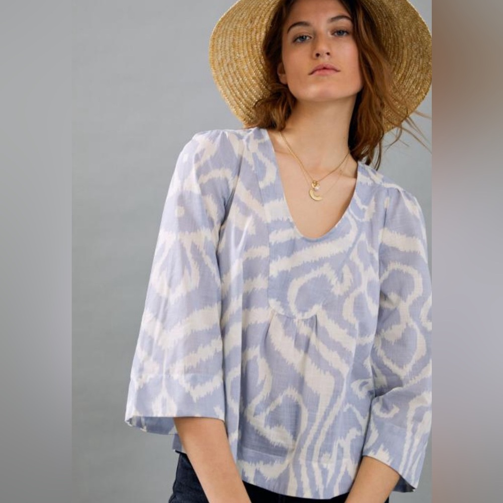 ANTHROPOLOGIE worn once peasant blouse XL